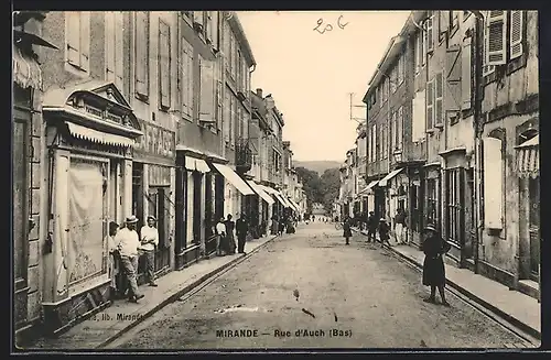 AK Mirande, Rue d`Auch (Bas)