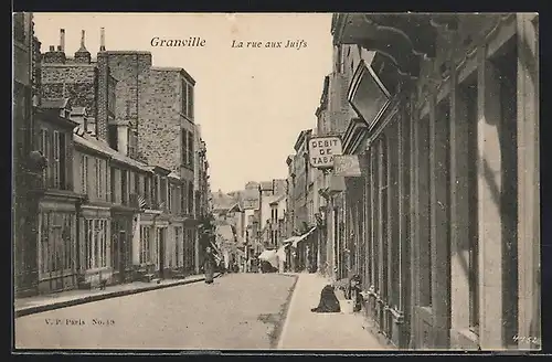 AK Granville, La rue aux Juifs