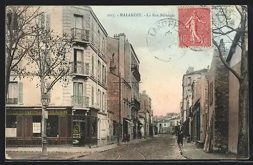 AK Malakoff, La Rue Béranger