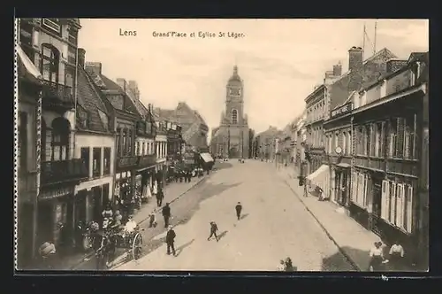 AK Lens, Grand`Place et Eglise St Léger