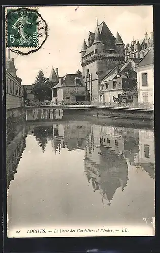 AK Loches, La Porte des Cordeliers et l`Indre