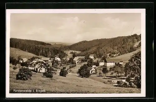 AK Fürstenwalde i. Erzgeb., Ortsansicht gegen die Wälder