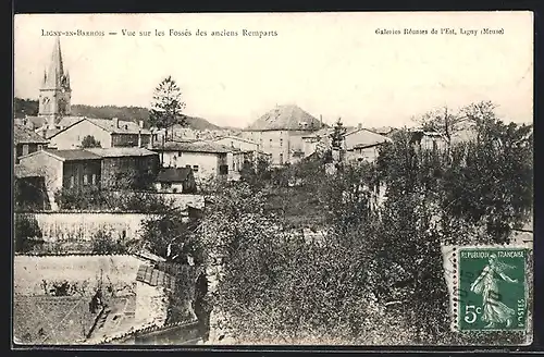 AK Ligny-en-Barrois, Vue sur les Fossés des anciens Remparts