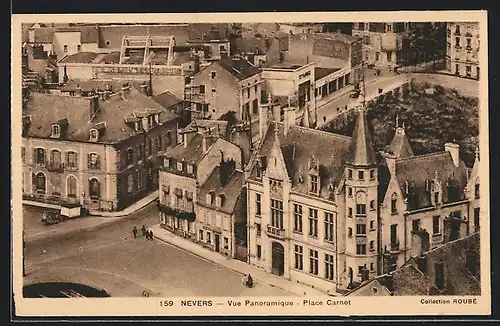 AK Nevers, Vue Panoramique, Place Carnot