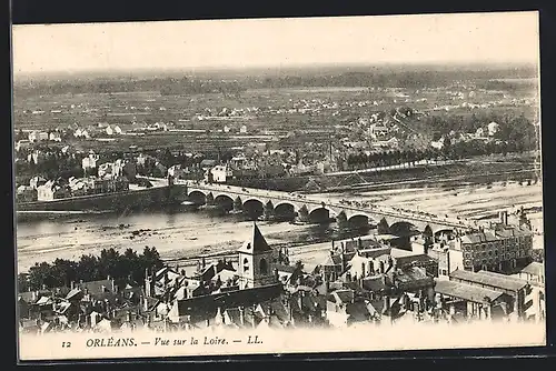 AK Orlèans, Vue sur la Loire