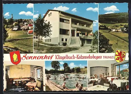 AK Klingelbach-Katzenelnbogen /Taunus, Gasthaus-Pension Sonnenhof Familie Gemmer, Innenansichten