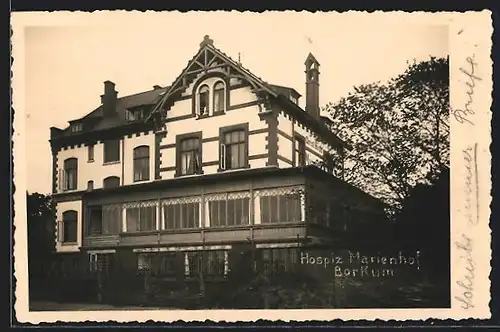 AK Borkum, Blick zum Hospiz Marienhof