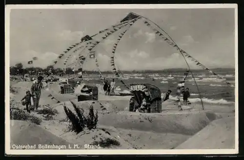 AK Boltenhagen /Ostsee, Strandleben, mit Sandburg