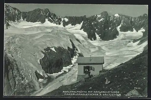 AK Kehlenalphütte, Berghütte mit Kehlengletscher, Maasblankgletscher & Dältistock