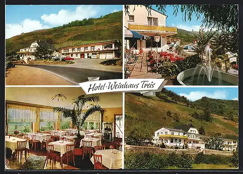 AK Weinähr, Hotel Weinhaus Treis, Aussen- u. Innenansichten