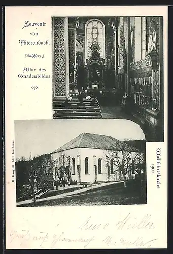 AK Jungholtz-Thierenbach, Altar des Gnadenbildes in der Wallfahrtskirche