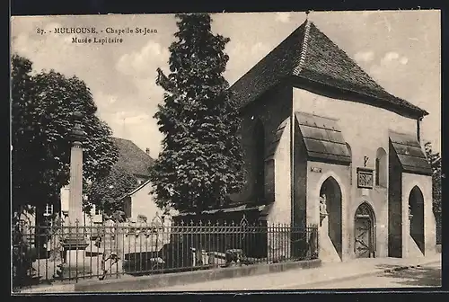 AK Mulhouse, Chapelle St-Jean, Musée Lapidaire