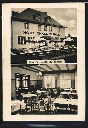 AK Pössneck, Hotel Linkenmühle, Innenansicht