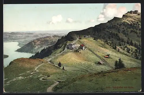 AK Rigi-Kulm, Rigi-Staffel und Kulm aus der Vogelschau