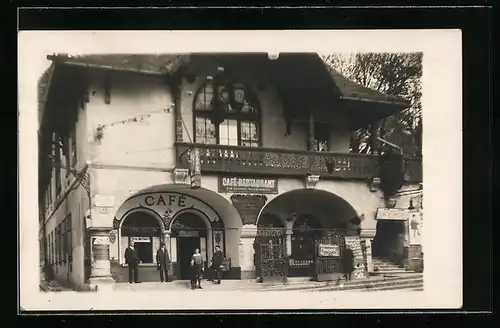 Foto-AK Wien, Restaurant zur Goldenen Waldschnepfe, Dornbacher Strasse 88