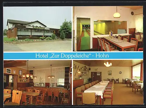 AK Hohn, Hotel Zur Doppeleiche, Hohe Strasse 11, Innenansichten