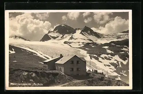 AK Wiesbadenerhütte, Berghütte D. u. Oe. A. V. Sekt. Wiesbaden mit Piz Buin