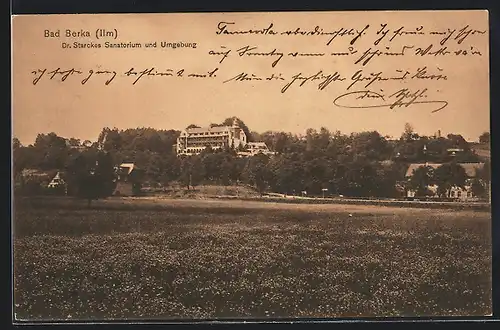 AK Bad Berka /Ilm, Dr. Starckes Sanatorium und Umgebung