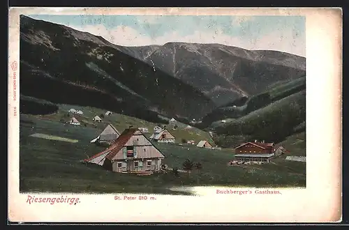 AK St. Peter, Panorama mit Buchberger`s Gasthaus