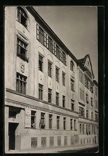 Foto-AK Wien, Tellgasse 28, Metallwaren und Mechaniker Alois Steidl