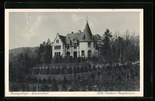 AK Agnetendorf /Riesengebirge, Villa Gerhart Hauptmann