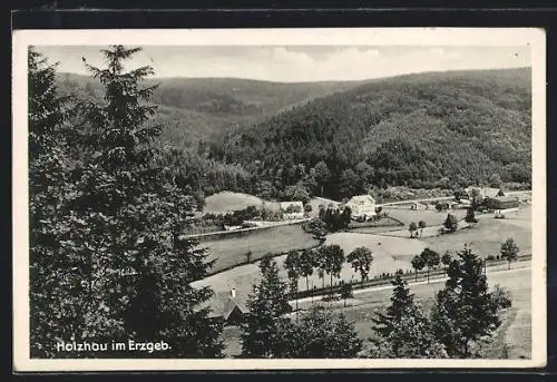 AK Holzhau /Erzg., Teilansicht aus der Vogelschau