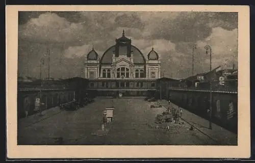 AK Pilsen, Blick zum Bahnhof