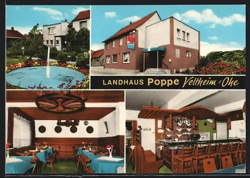 AK Veltheim /Ohe, Hotel Landhaus Poppe, Innenansichten