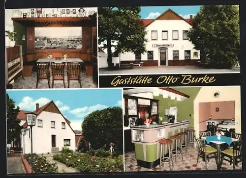 AK Langen / Ems, Gasthaus Otto Burke, Innenansichten