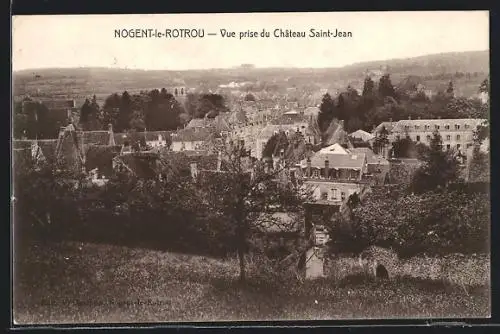 AK Nogent-le-Rotrou, Vue prise du Château Saint-Jean