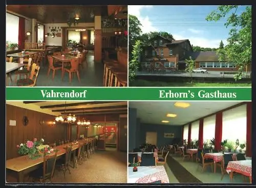 AK Rosengarten-Vahrendorf, Gasthaus Erhorn, Aussen- und Innenansichten