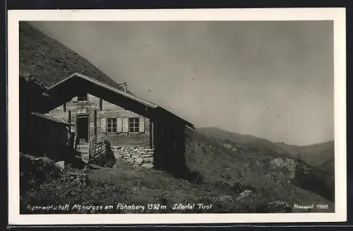 AK Mayrhofen im Zillertal, Alpenwirtschaft Alpenrose am Fellenberg