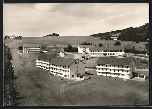 AK Neutrauchburg bei Isny, Kuranstalt Aplenblick aus der Vogelschau