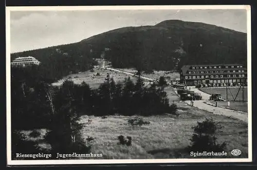 AK Spindlerbaude und Jugendkammhaus im Riesengebirge