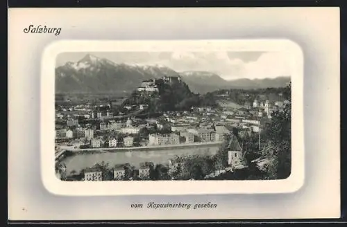 AK Salzburg, Teilansicht vom Kapuzinerberg gesehen