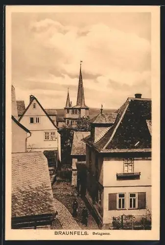 AK Braunfels, Strassenblick Belzgasse