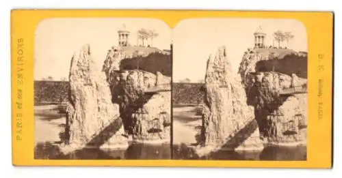 Stereo-Fotografie B. K. Paris, Ansicht Paris, Parc Buttes-Chaumont