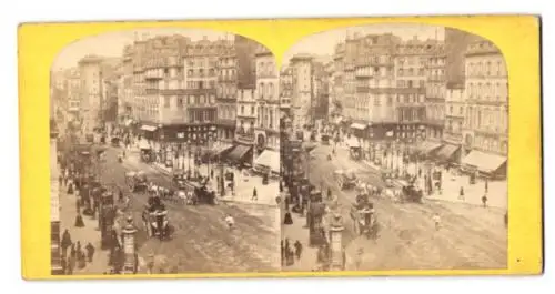 Stereo-Fotografie unbekannter Fotograf, Ansicht Paris, Boulevart et porte Saint-Denis