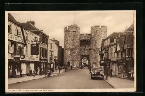 AK Canterbury, Westgate Towers and Falstaff Inn