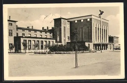 AK Olmütz, Strasse vor dem Hauptbahnhof