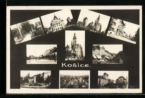 AK Kosice, Brunnen, Dom, Strassenpartie