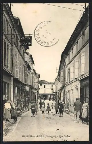 AK Mareuil-sur-Belle, Rue Carnot, Hotel Duclaud