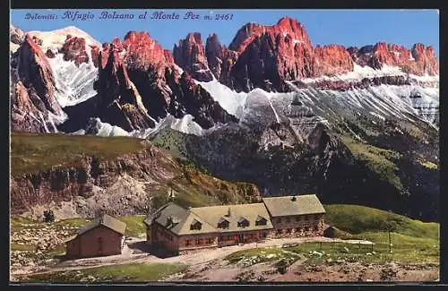 AK Rifugio Bolzano, Berghütte al Monte Pez, Dolomiti