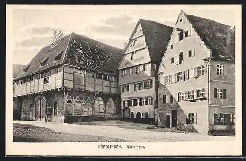 AK Nördlingen, Gürtelhaus, von der Strasse gesehen