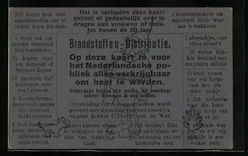 AK Brandstoffen-Distributie, Jäger vor einem kleinen Hund, Scherz in niederländischer Sprache