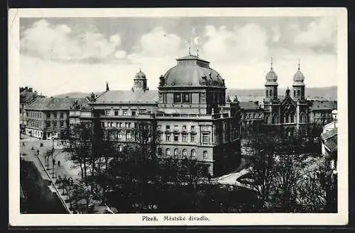 AK Pilsen, Synagoge mit Parkpartie