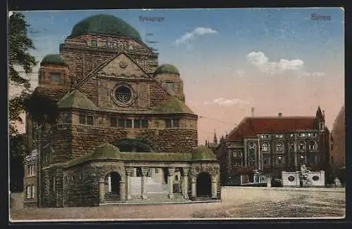 AK Essen, Ansicht der Synagoge