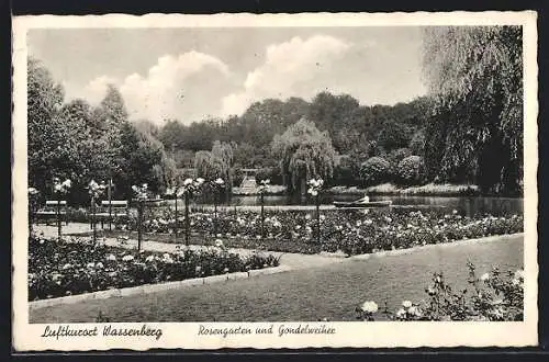 AK Wassenberg, Rosengarten und Gondelweiher