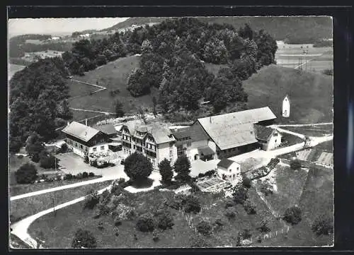 AK Läufelfingen, Hotel-Kurhaus Froburg Bes. P. Sigg-Lischer, Fliegeraufnahme