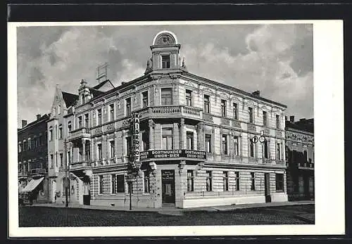 AK Jülich, Strassenpartie am Hotel Kaiserhof